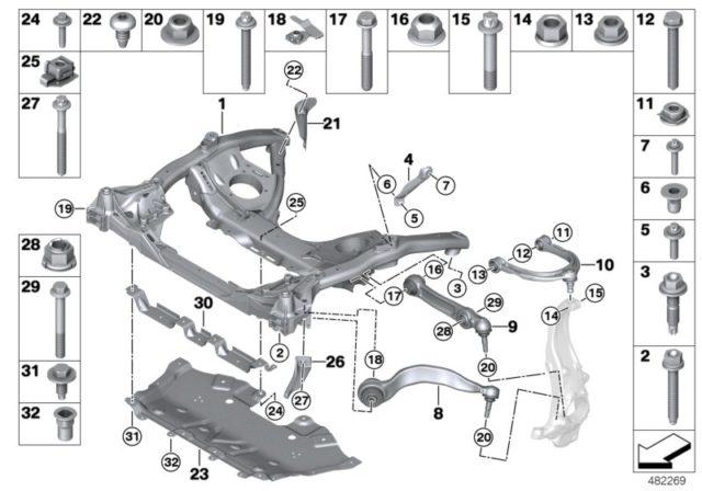 31106861177 Tukivarsi Eteen Vasen Takimmainen BMW 5 Sarjaan G30