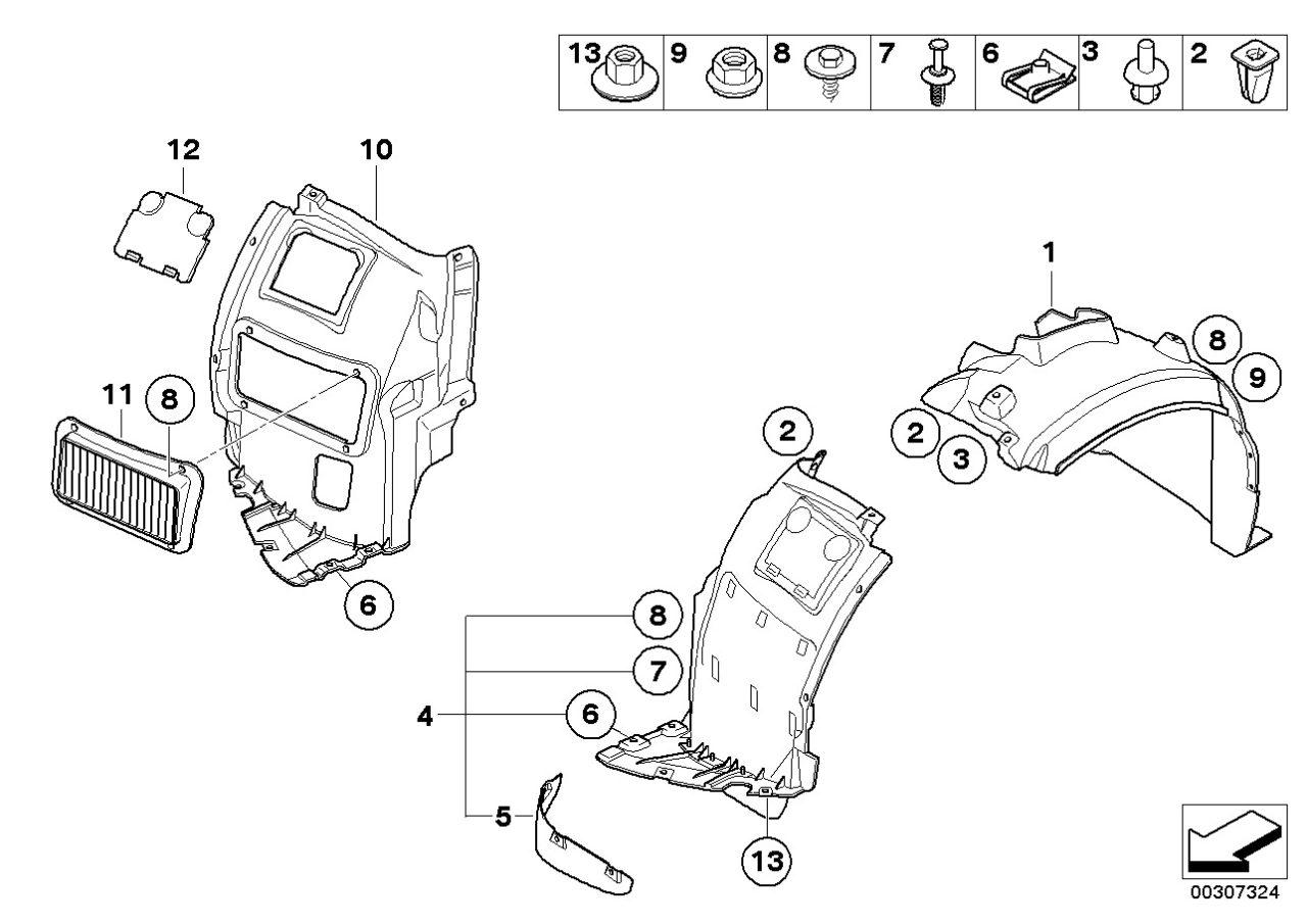 Couvercle D'Aération Phare BMW E90/E82/E88 - Noir, PP-TX20, OE 51717143849